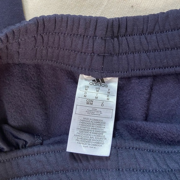 Adidas Fleece Sweatpants Navy - Picture 7 of 8